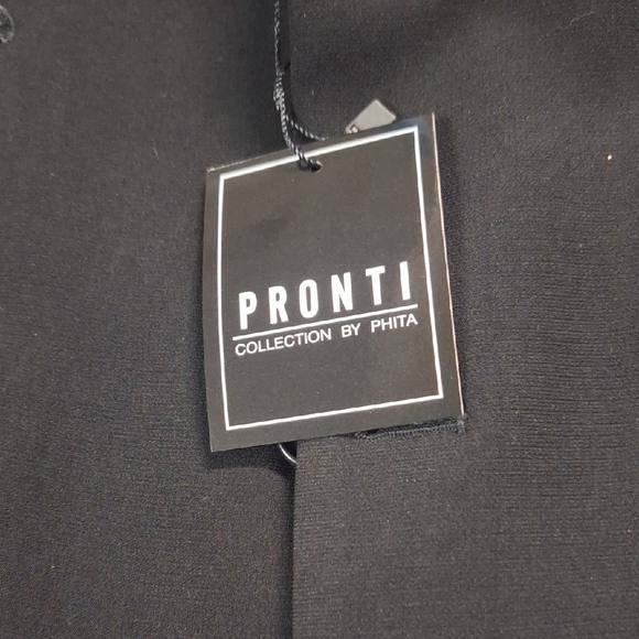 Fronti Elegant Black Embroidered Men's Blazer - Picture 2 of 3